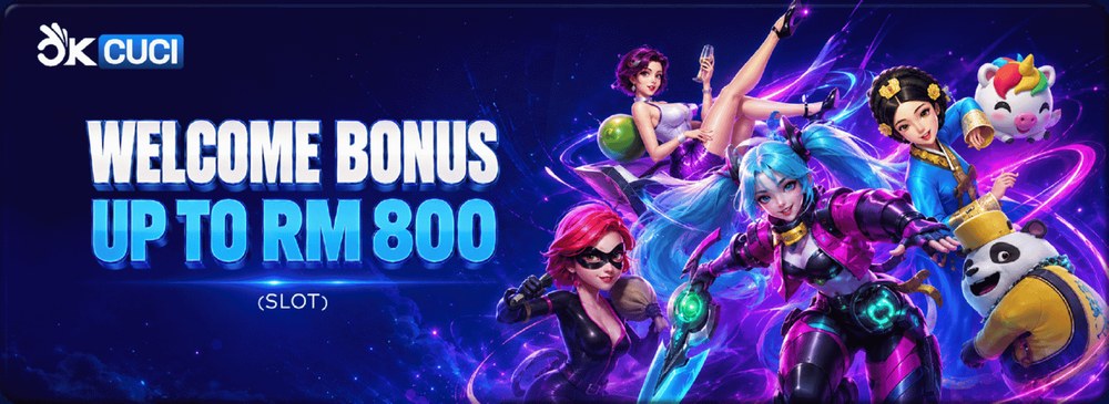 OKCUCI welcome bonus up to RM800 for slots